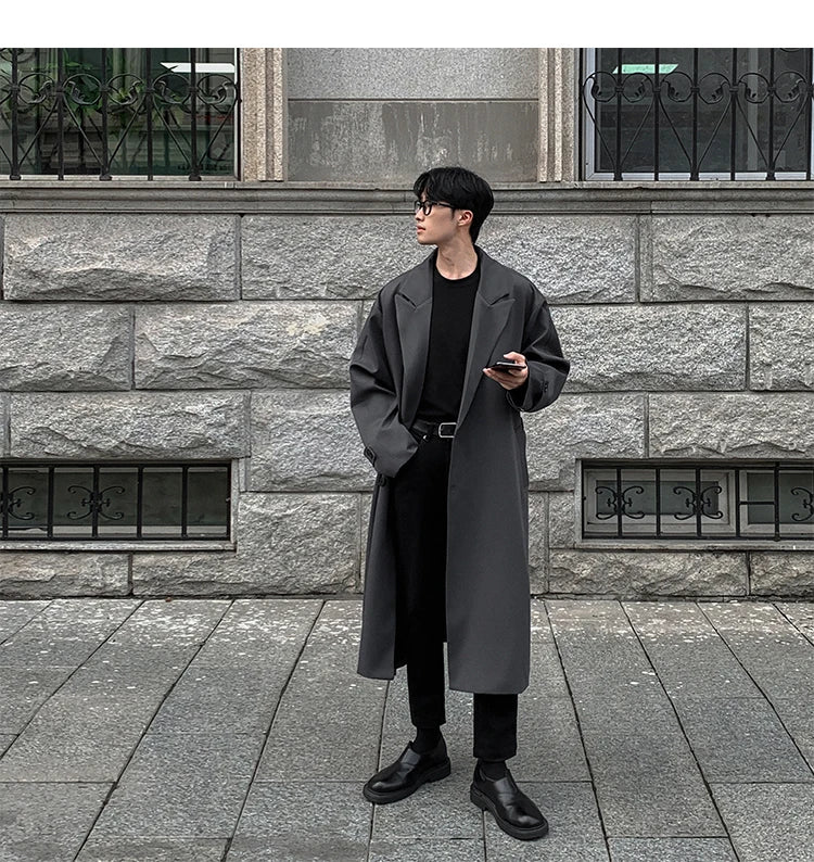 Korean Inspired Long Windbreaker