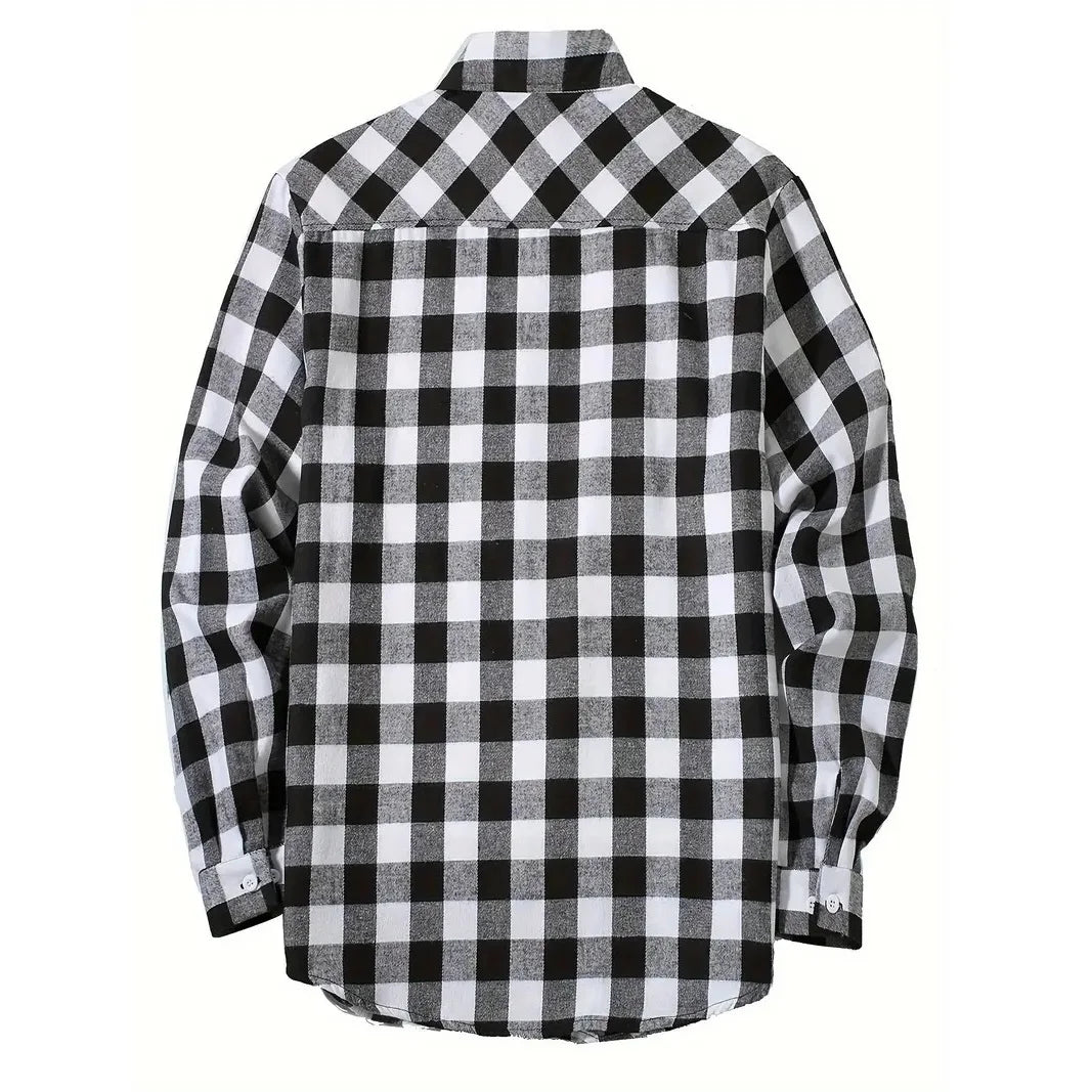 Classic Plaid Flannel Shirt Men