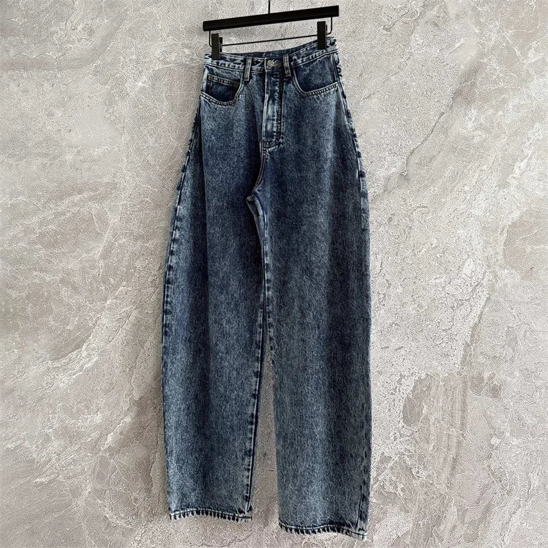 High Waist Straight Denim Pants