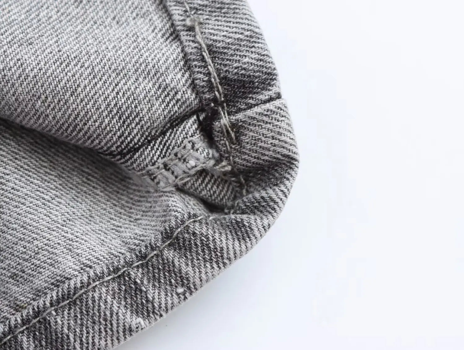 Slanted Placket Retro Wide Jeans