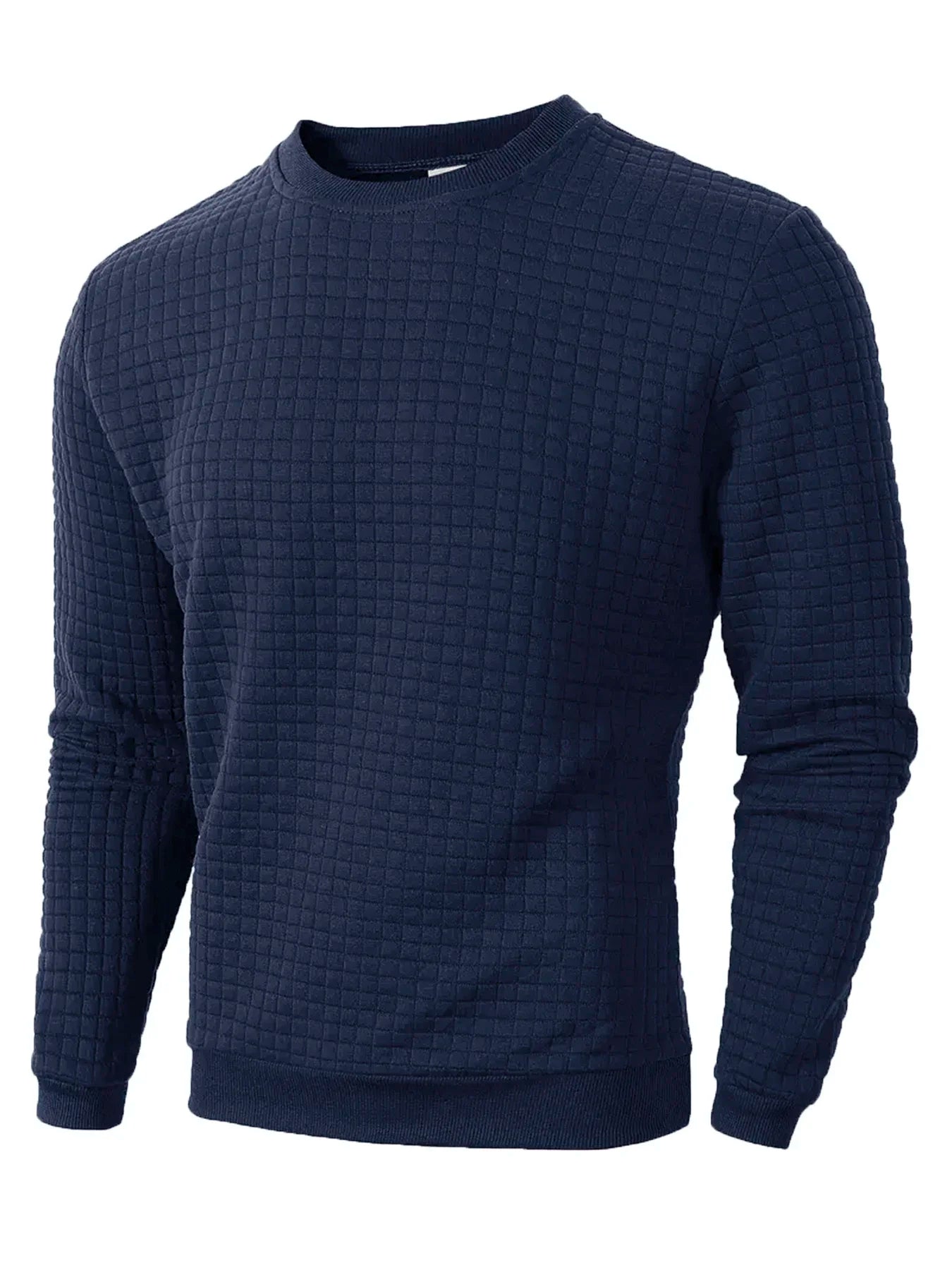 Modern Jacquard Crewneck Knit Pullover