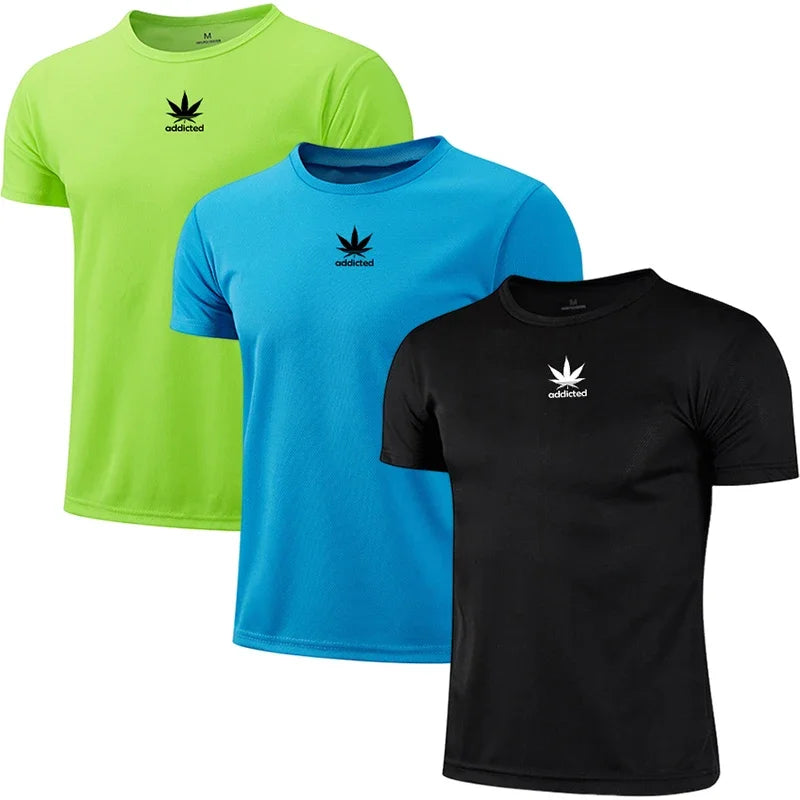 3 in 1 Workout Shirt for Men Athletic Running Gym Quick Dry Short Sleeve Performance Moisture Wicking T-Shirt