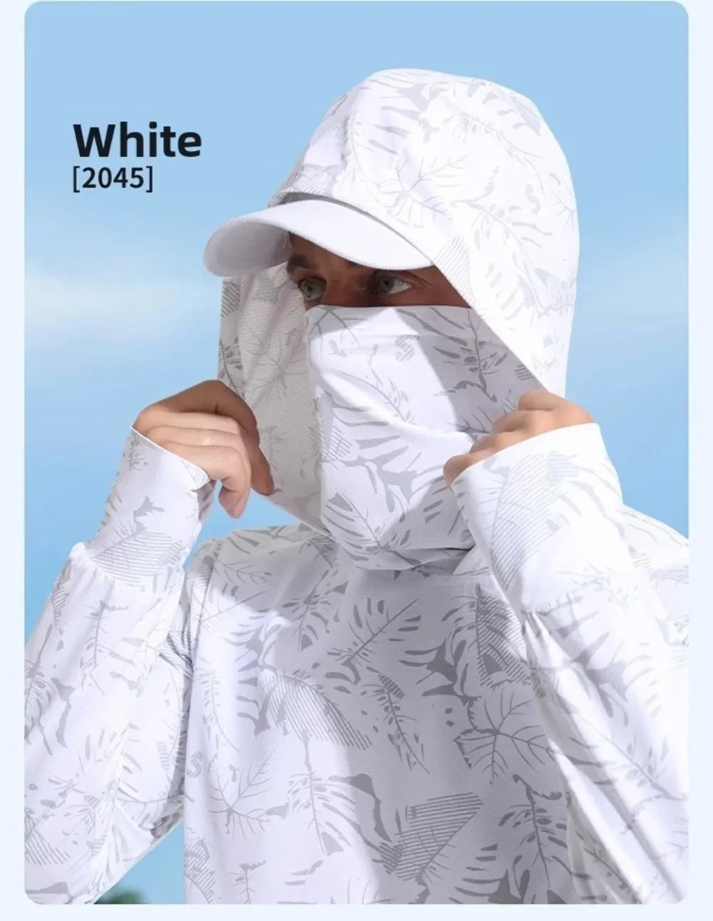 Hooded Design Fishing Shirt Summer Mask Lightweight Material Hooded Fishing Clothes Performance Fabric Outdoor Hoodie