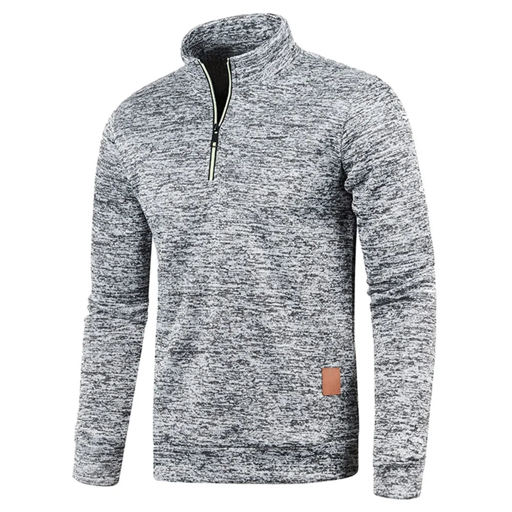 Modern Half Zip Knit Sweatshirt