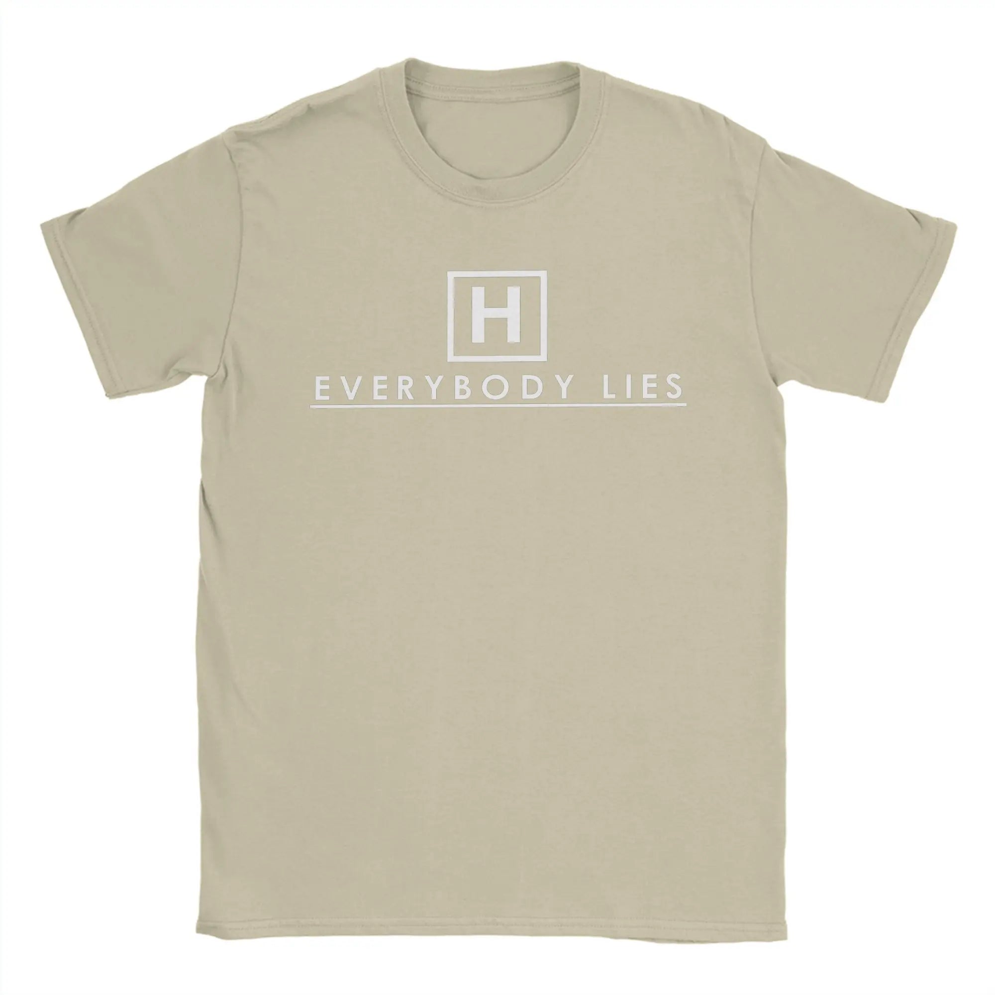 Men T-Shirts Dr Gregory House MD Vintage 100% Cotton Tees Short Sleeve Everybody Lies  T Shirts O Neck Clothes Adult