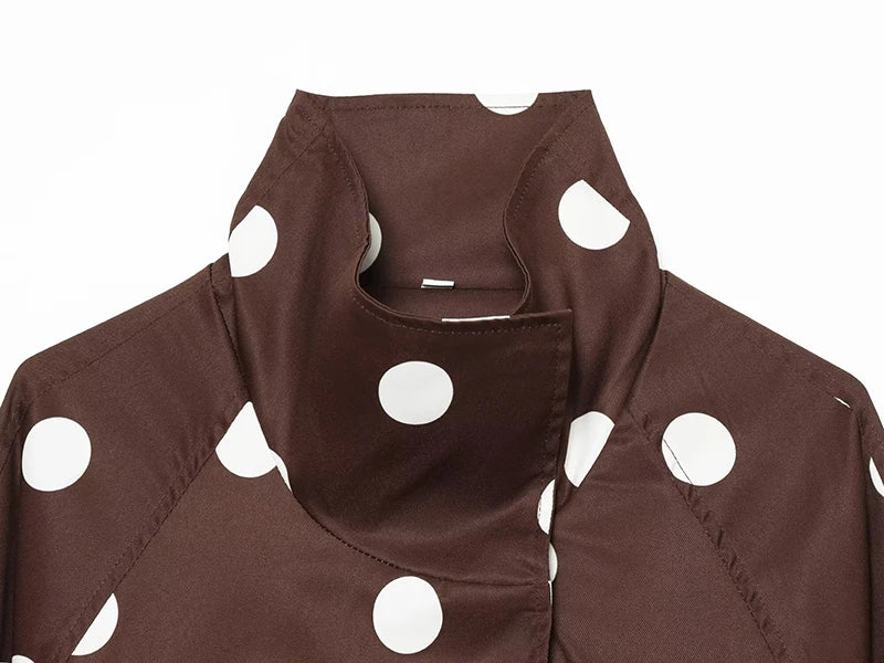 Women's Jackets Fashion Polka Dot Jacket Autumn Women Long Sleeve Loose Jackets Coats Streetwear Female Outerwear Tops