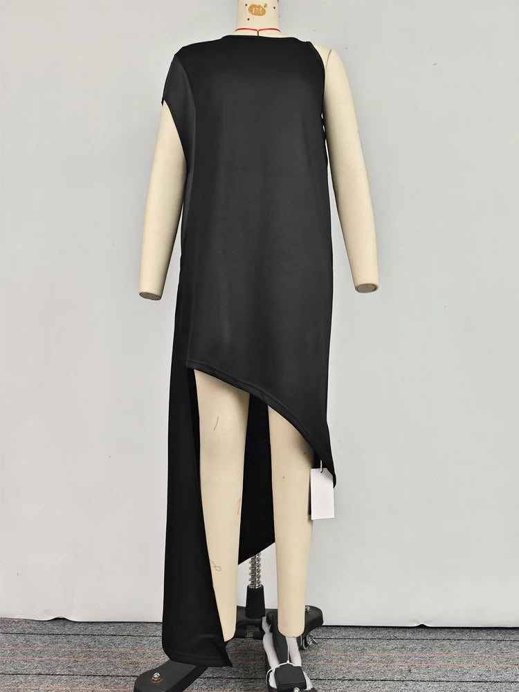 One Shoulder High Low Evening Dress