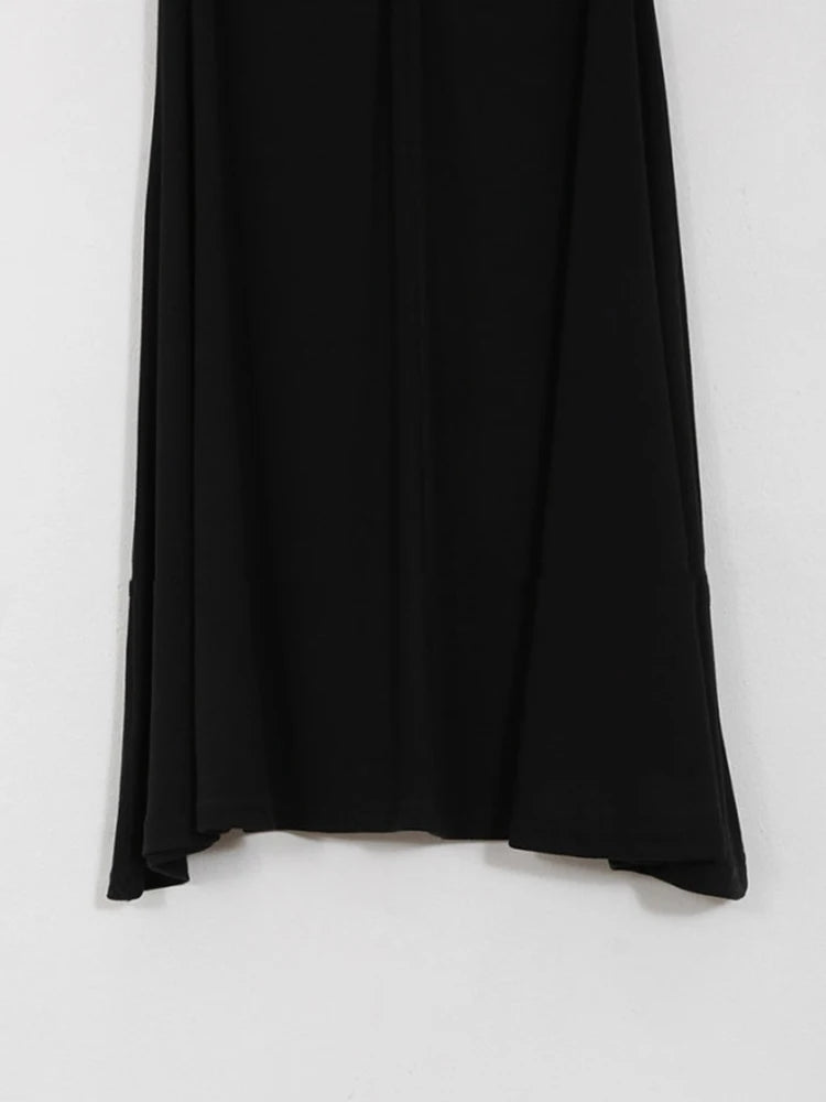 Shirred Satin High Waist Midi