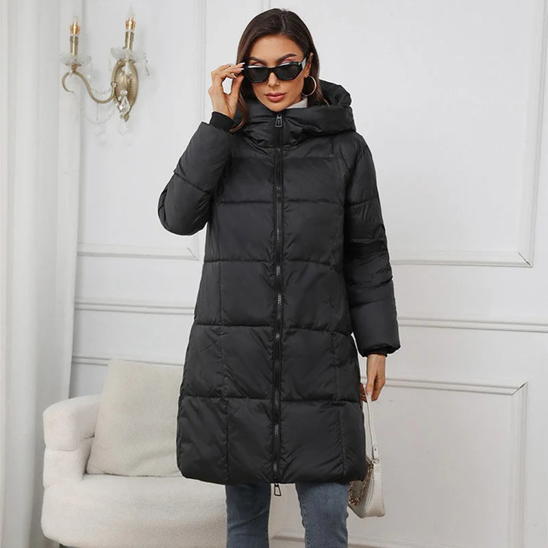 Hooded Quilted Winter Long Parka
