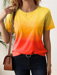 Vibrant Gradient Streetwear Summer Tee