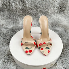 New High Heels for Women, Slim Heels, Pointed Sandals for Women, Sexy and Socialite Style for Wearing on the Outside