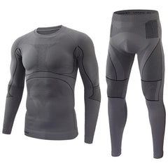 Men Sport Thermal Underwear Suits Outdoor Cycling Compression Sportswear Quick Dry Breathable Clothes Fitness Running Tracksuits