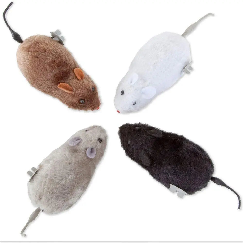 Lifelike Plush Running Mouse Toy