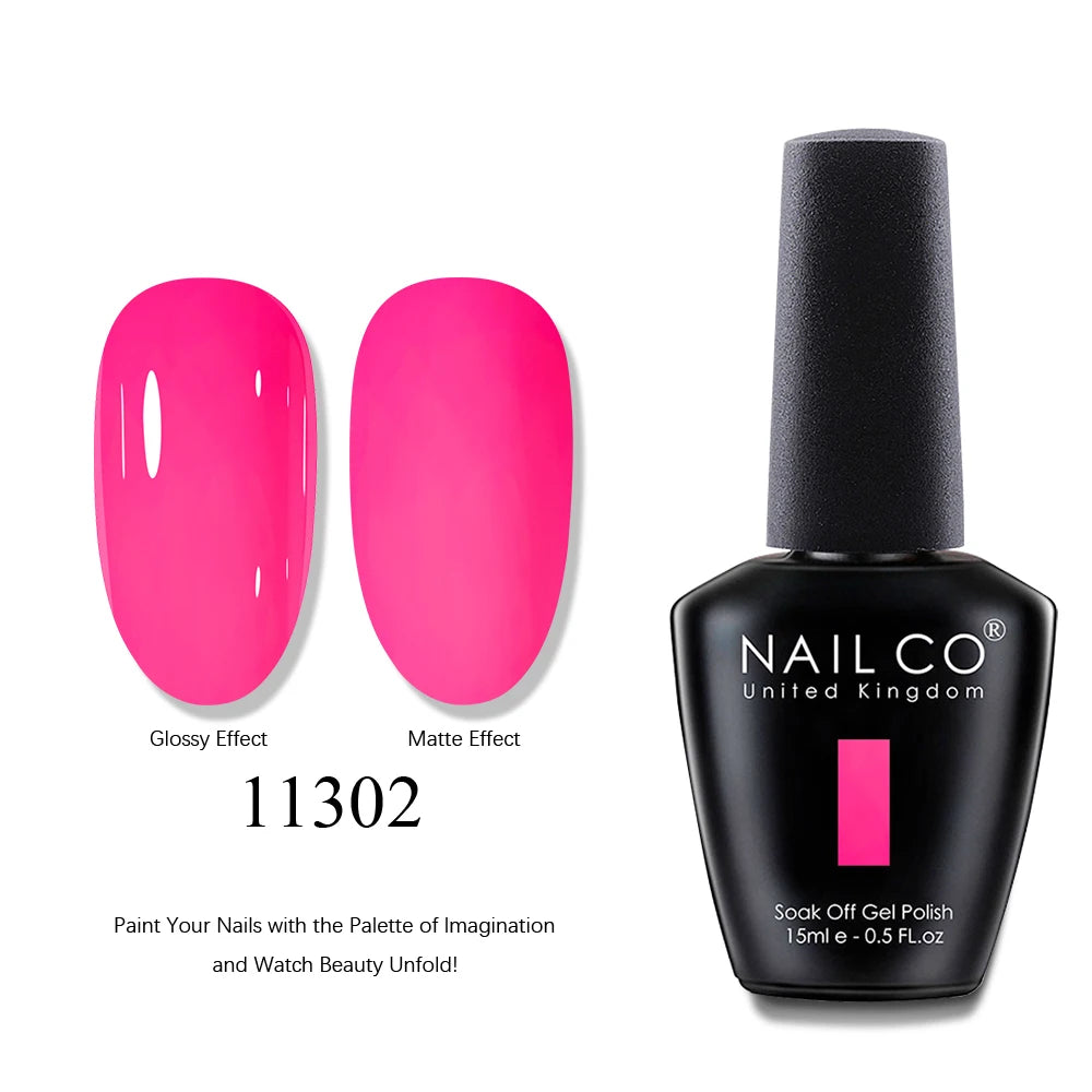 NAILCO 2025 Hot 15ML Gel Nail Polish Nails Semi-permanent UV Varnish High Quality Glass Bottle Nail Art Polish For Manicure
