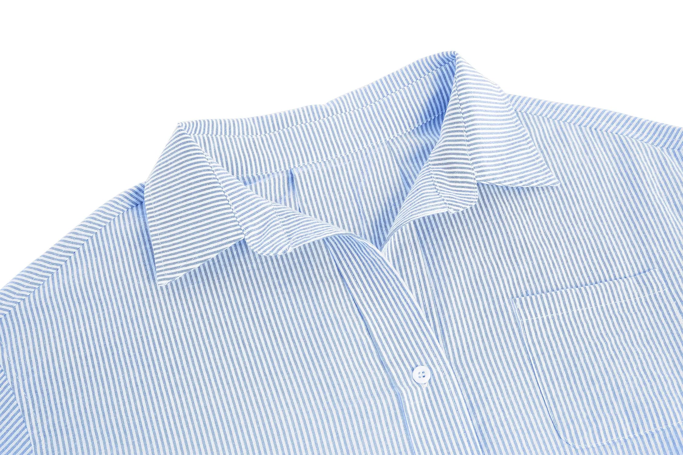 Striped Office Button Blouse