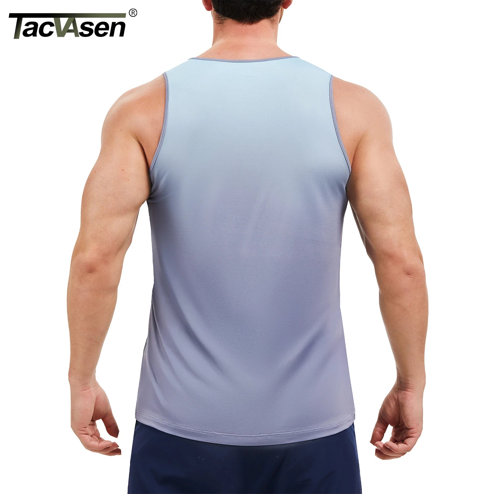 TACVASEN Men's Muscle Tank Top Quick Dry Sleeveless Workout Gym Shirt Athletic Running Fitness Lightweight Stretch Summer Top