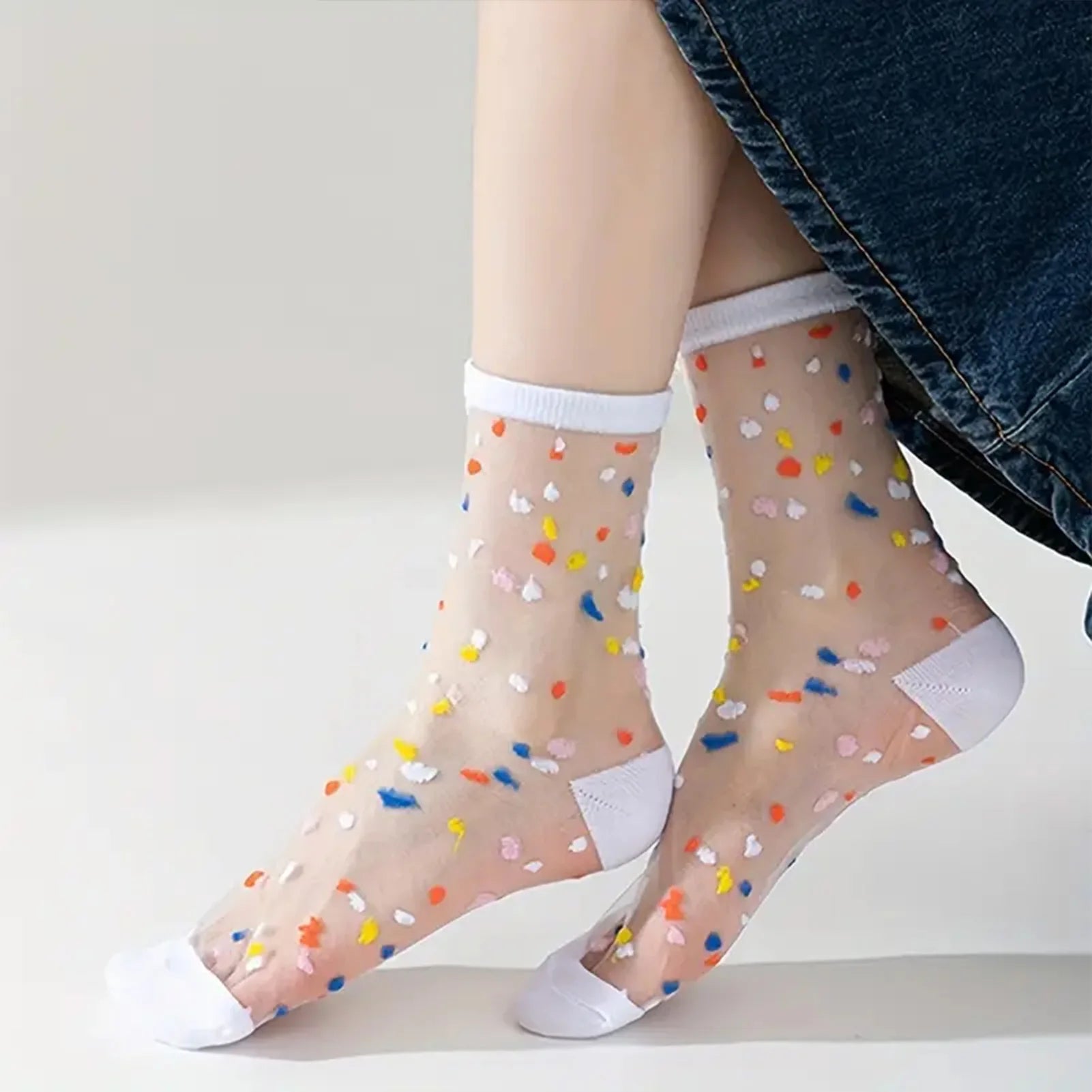 Sheer Lace Summer Spot Socks