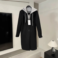 European Casual Hooded Long Coat