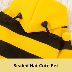 Bee Pet Puppy Coat Apparel Outfit Dog Hoodies Winter Warm Cat Cosplay Costume Holiday Outfit for Small Medium Dogs & Cats