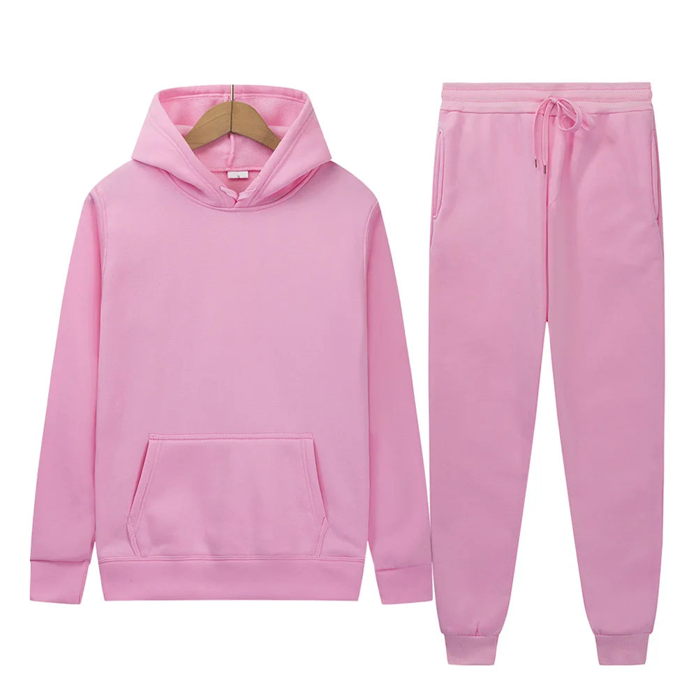 Men's Women 2Pcs Sets Fleece Sweatshirt Hoodies Pants Korda Inspired Tribute Male Sportswear Tracksuits Unisex Ensemble Homme