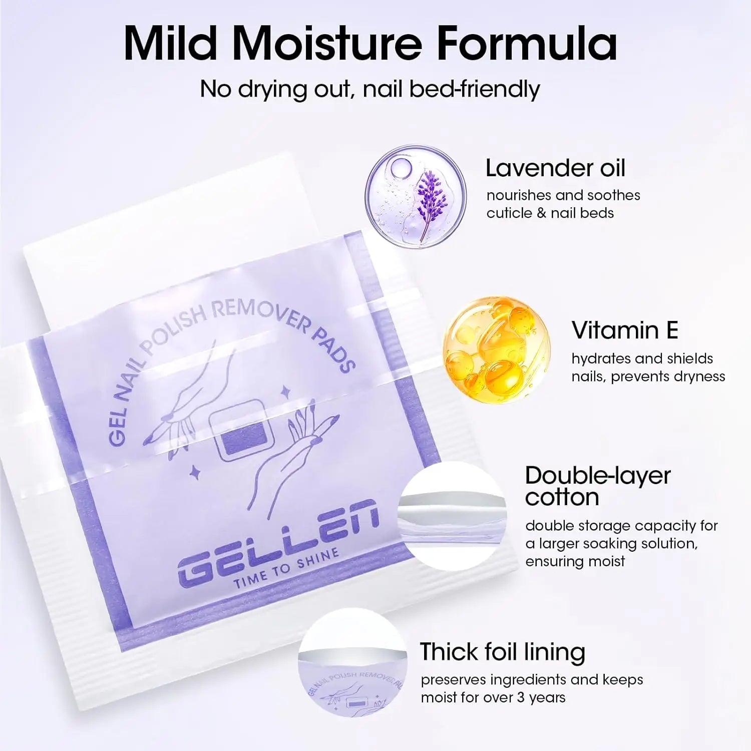 Nail Glue Remover 40ML for Press on Nails False Tips Non Acetone Gentle Nail Care Remover Supplies Solution Manicure Supply