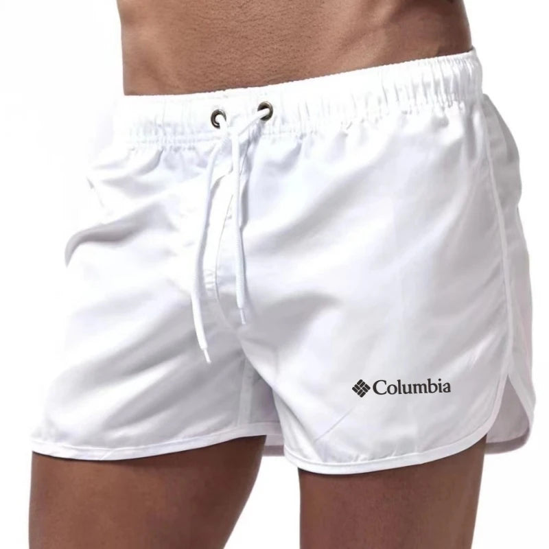 Summer Men'S Swim Shorts Trunks Quick Dry Board Bathing Suit Breathable Drawstring With Pockets For Surfing Beach