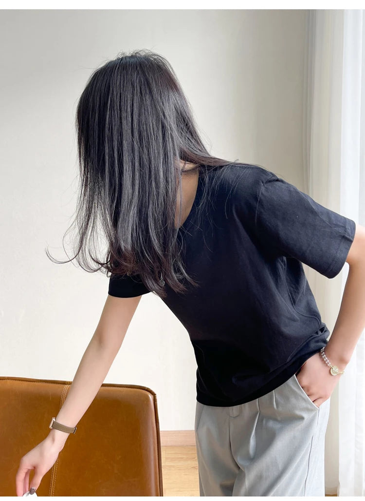 Loose Cotton Summer Tee Women