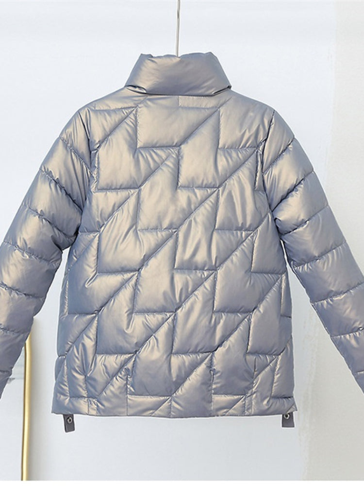 Glossy Winter Cotton Padded Parka
