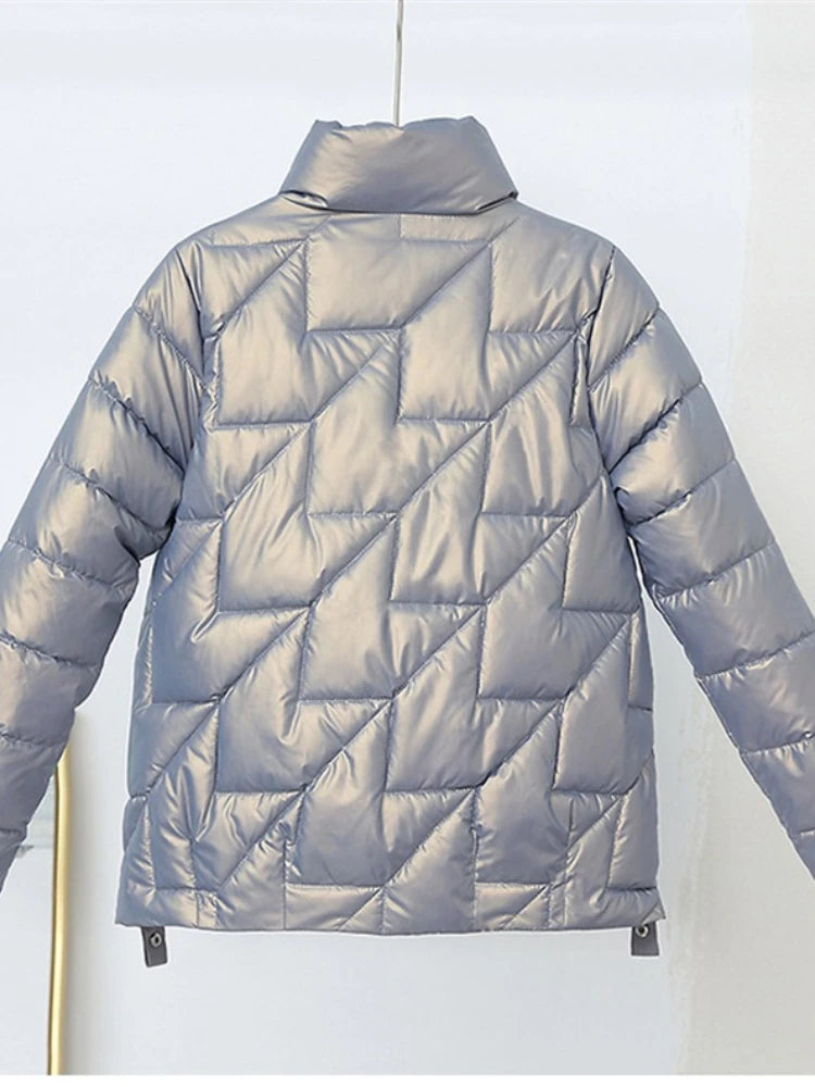 Glossy Winter Cotton Padded Parka