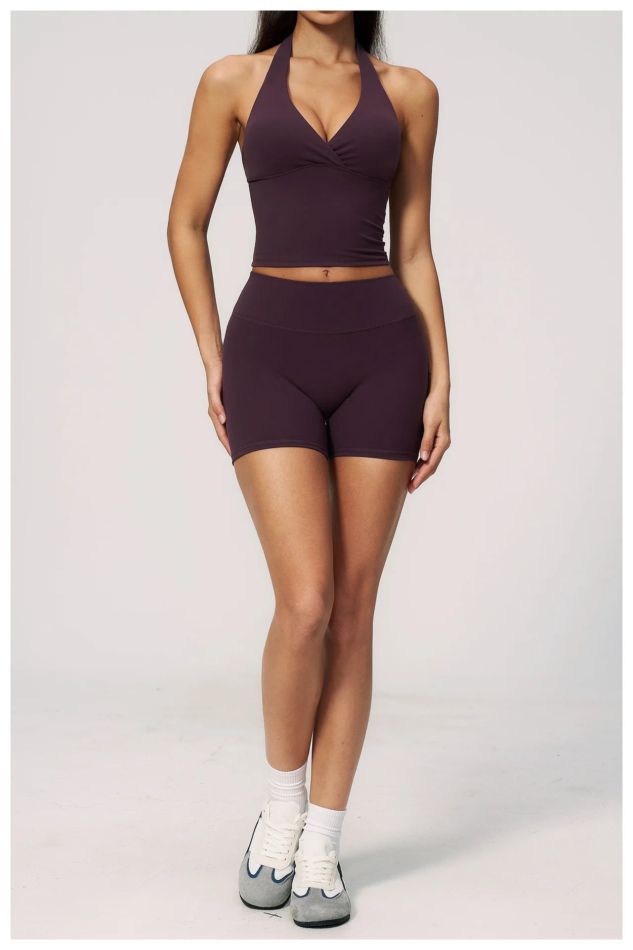 Yoga Outfit Set Fitness Two-Piece Set With No Embarrassing Lines Butt-Lifting Running Shorts Leggings Yoga Suit Athletic Wear
