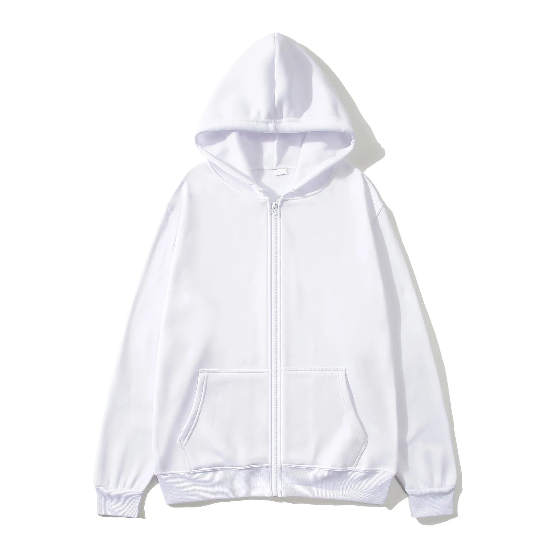 Men’s High Street Solid Zip-Up Hoodie