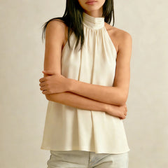 Women's Halter Tops Casual Loose Fit Stylish Solid Color Sleeveless Vest Suitable for Summer