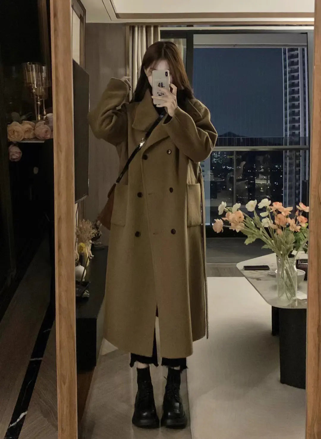 Sweet Double-Breasted Wool Coat