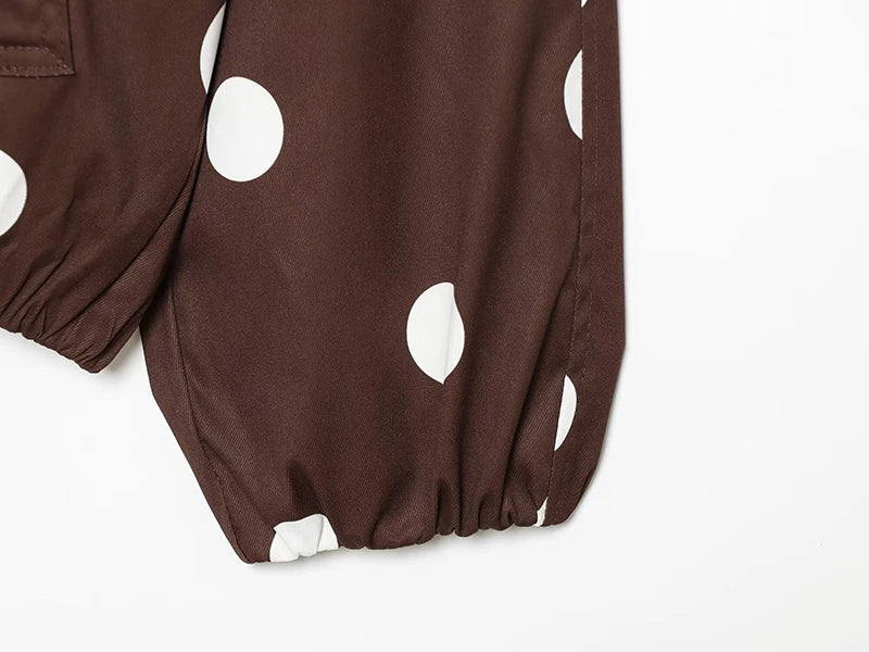 Women's Jackets Fashion Polka Dot Jacket Autumn Women Long Sleeve Loose Jackets Coats Streetwear Female Outerwear Tops