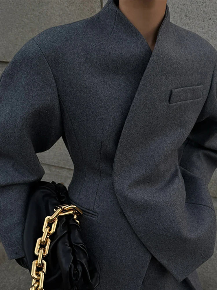 Elegant V-Neck Office Suit Set