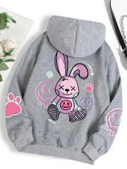 Urban Oversized Printed Fleece Hoodie