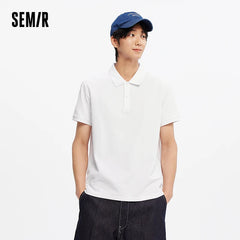 Semir Polo Shirt Men Moisture Wicking Solid Color Short Sleeve T-Shirt 2025 Summer New Slim Fit Top for Active Wear