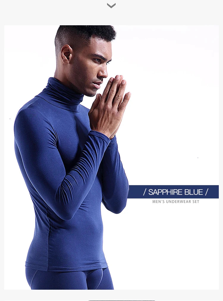Autumn Winter Mens Turtleneck Sweaters Casual Thermal Long Sleeve Slim Fit Pullovers Stretch Basic Tops Sweatshirt Jumper TShirt