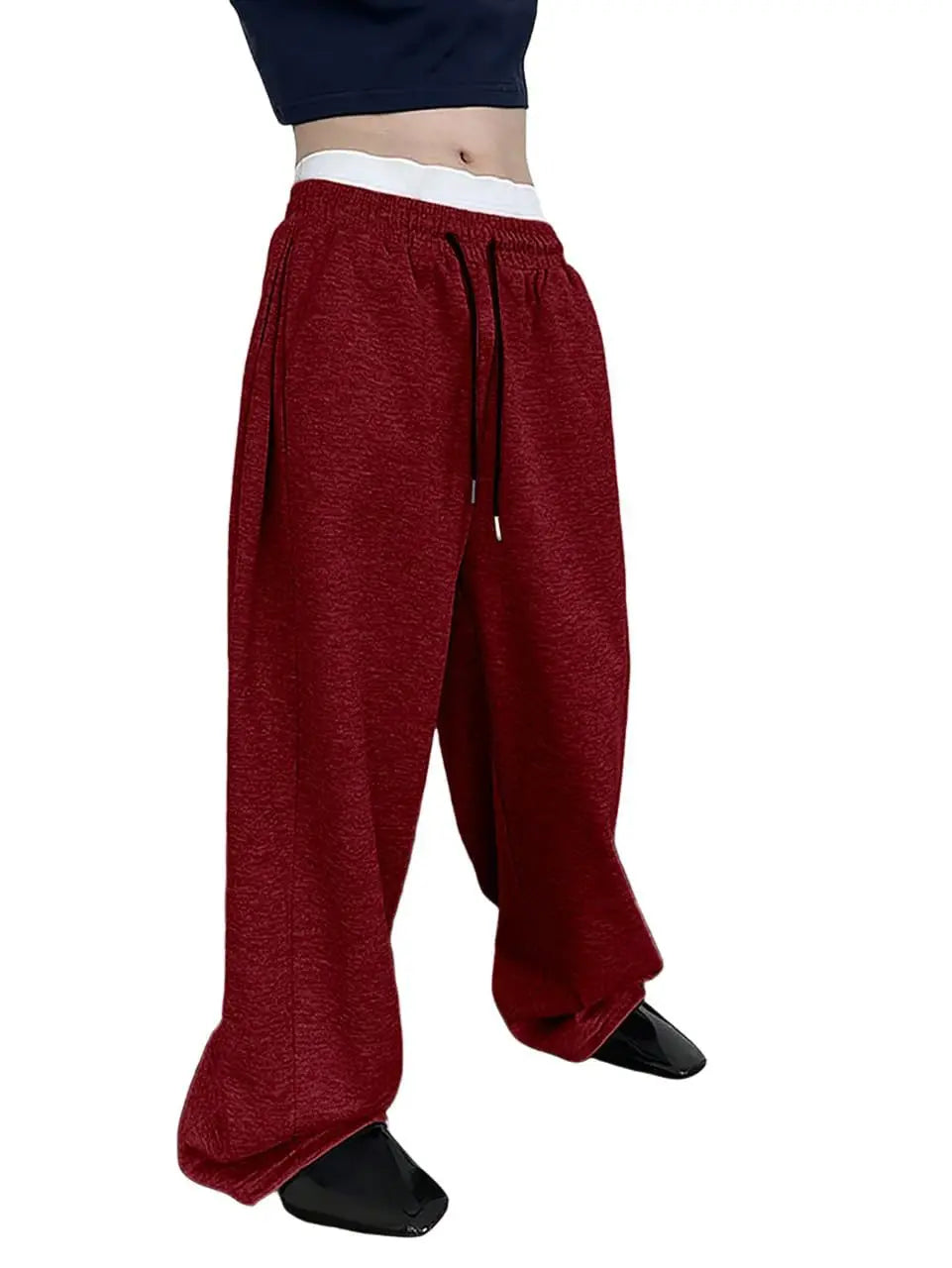 Mens Sweatpants Straight Fit Joggers for Sports and Streetwear Loose Oversized Casual Pant Drawstring Multi-pocket Men Long Pant