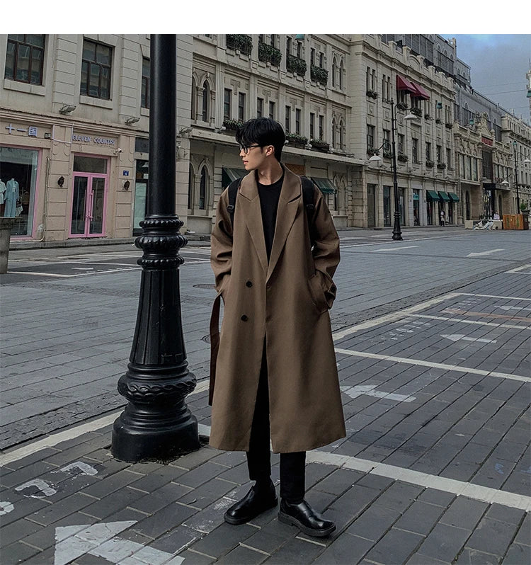Korean Inspired Long Windbreaker