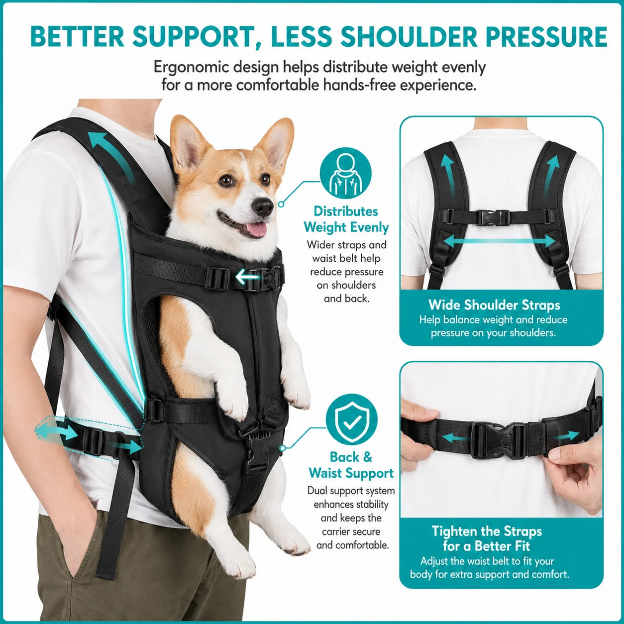 Pet Backpack Carrier For Cat Dogs Front Travel Dog Bag Carrying For Animals Small Medium Dogs Bulldog Puppy Mochila Para Perro