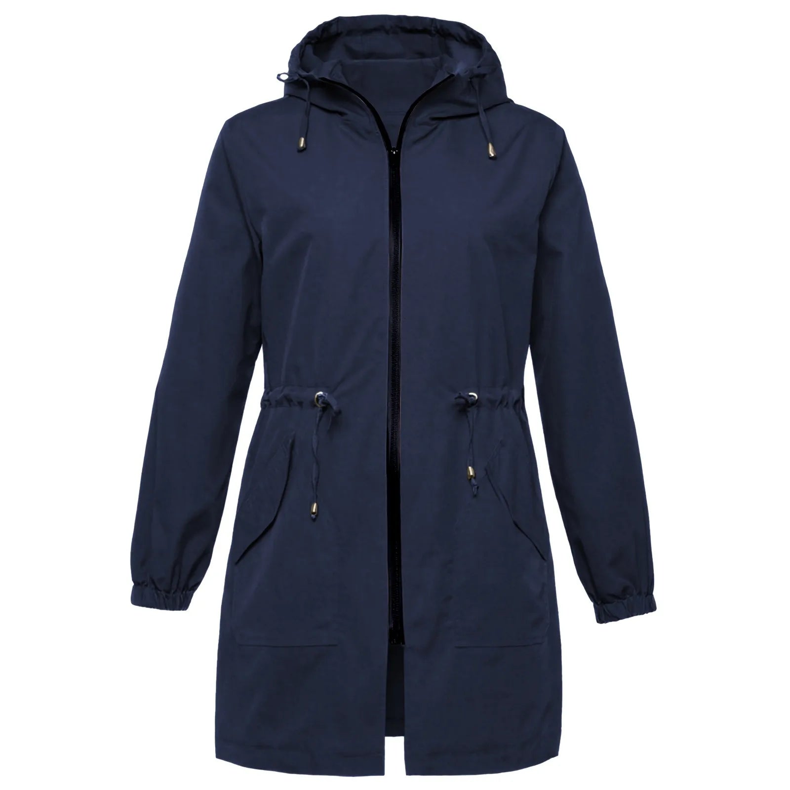 Women Trench Coat New Spring Autumn Jacket Casual Long Sleeve Hooded Mid Long Windbreaker Female Overcoat High-Quality Coats