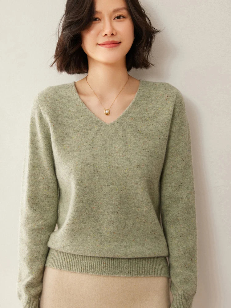 Merino Wool V Neck Sweater