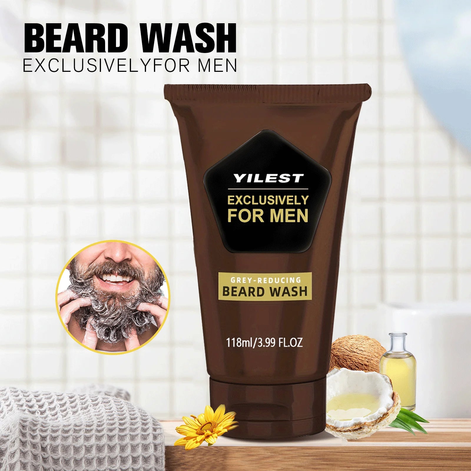 Beard Lotion Foam Rich Deep Cleaning Nourish Beard Remove Dirt Excess Grease Men Soft Beard Healthy Shine Strengthen Beard Roots