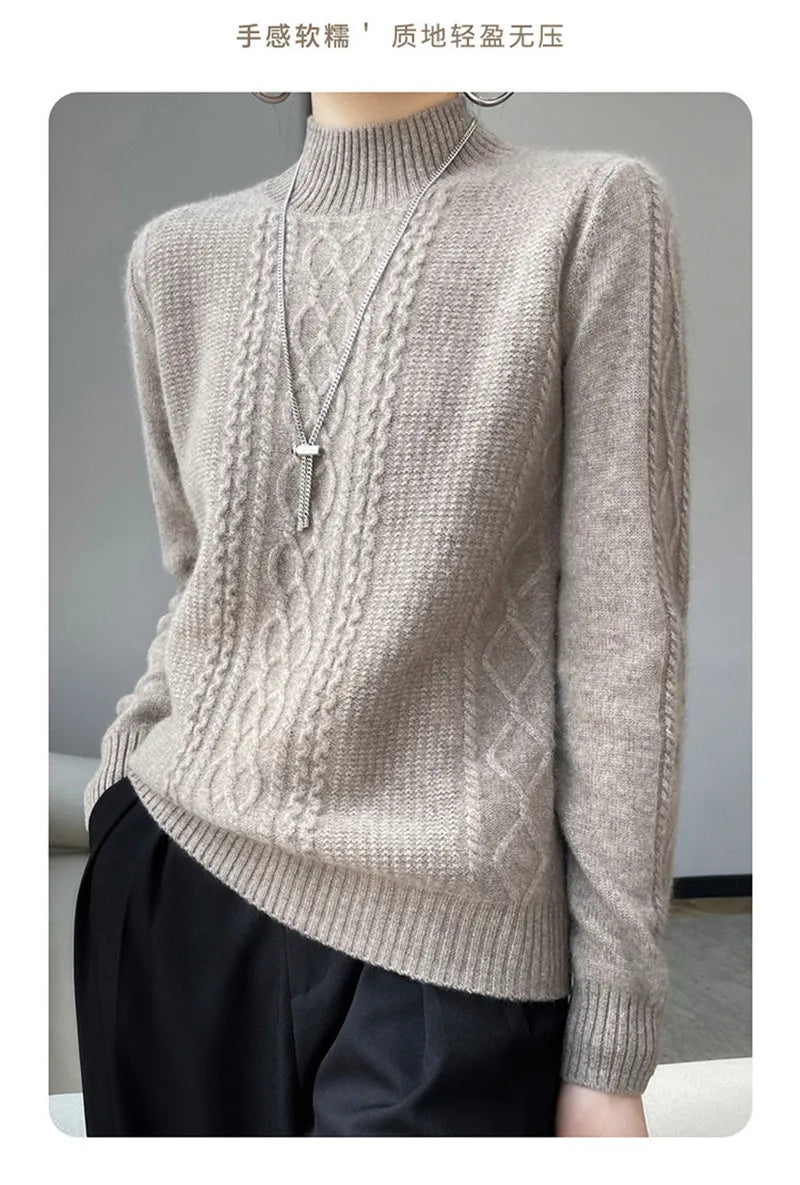 Half High Neck Knit Pullover