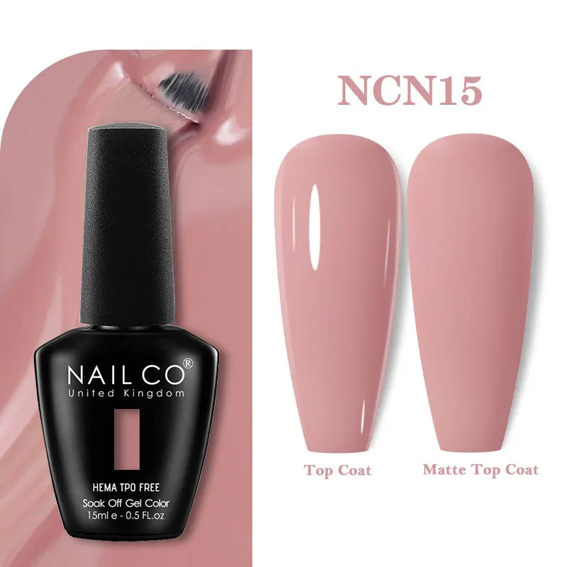 NAILCO 333 Colors Gel Nail Polish Semi Permanent Varnishes Nails Art Design Hybrid Soak Off Top Base Coat UV Gel Manicure 15ml