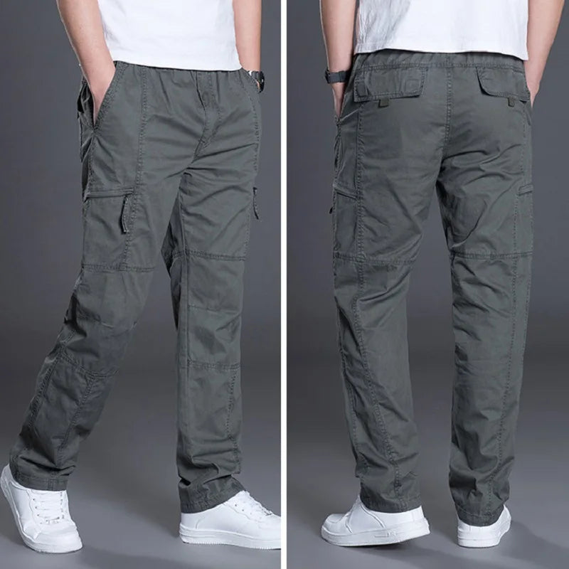 Relaxed Straight Casual Cotton Pants