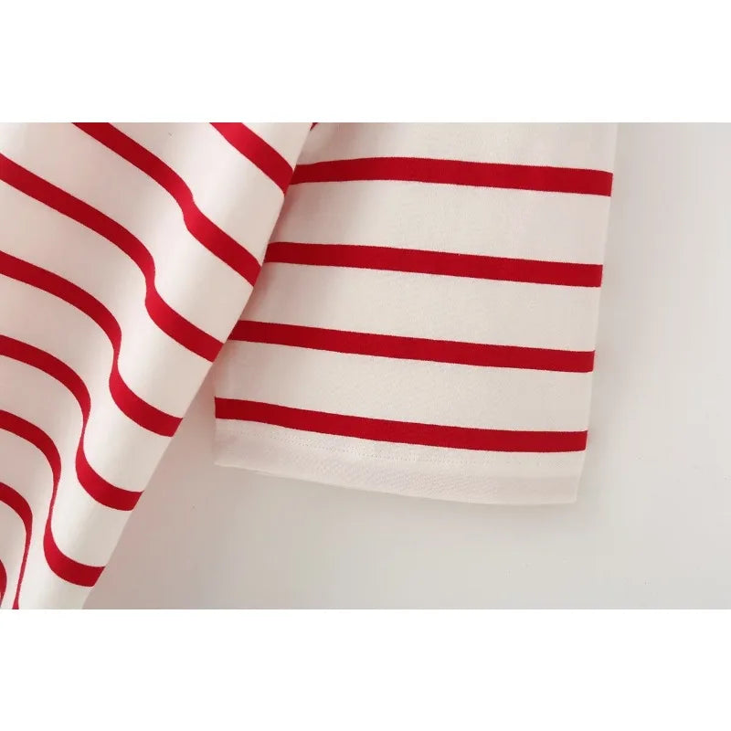 Striped Cotton Summer Tee Women