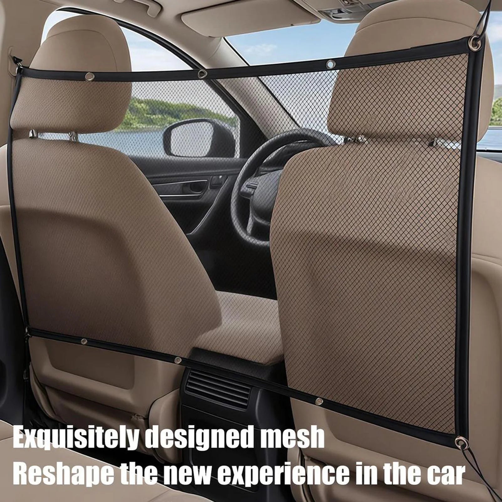 Pet Car Barrier Safety Net for Backseat Protection Dog and Child Restraint Vehicle Divider Travel Driving Secure Supplies