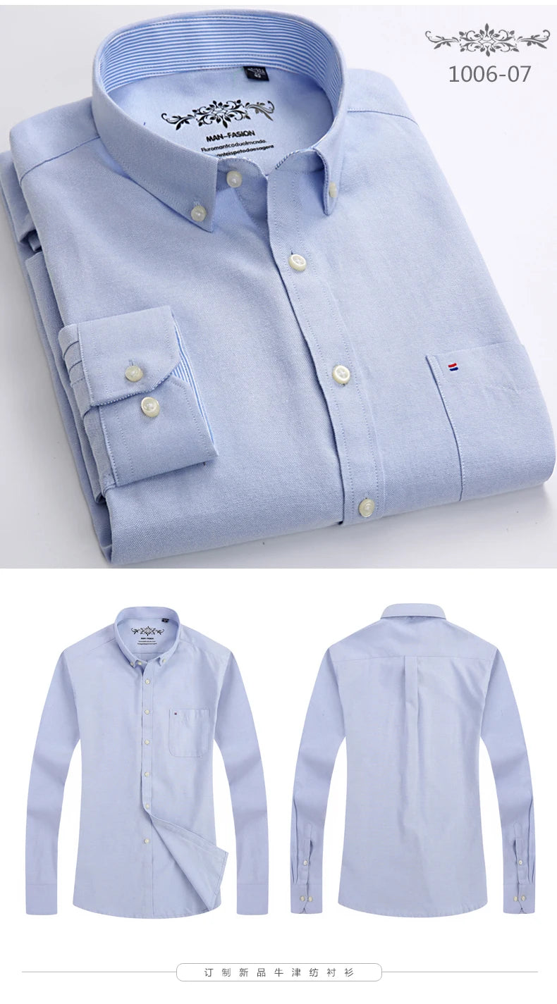 Slim Striped Office Shirt Men